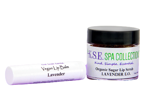 Vegan Lip Balm and Organic Sugar Lip Scrub Duo